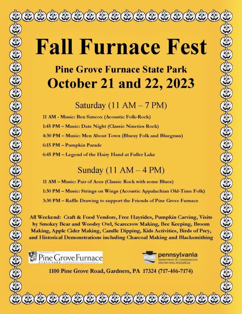 Fall Furnace Fest At Pine Grove Furnace State Park Ship Saves