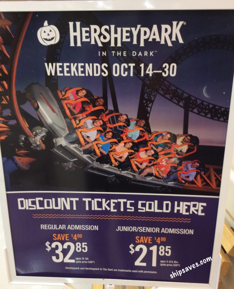 Giant Discount Hersheypark in the Dark Tickets SHIP SAVES