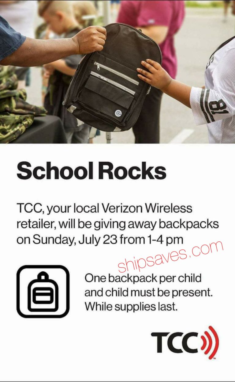 TCC’s Backpack and School Supplies Giveaway July 23 SHIP SAVES