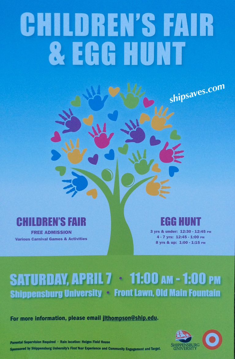 Children’s Fair & Egg Hunt at Shippensburg University SHIP SAVES