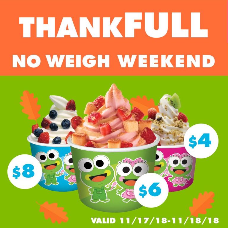 No Weigh Weekend, Sweet Frog Chambersburg SHIP SAVES