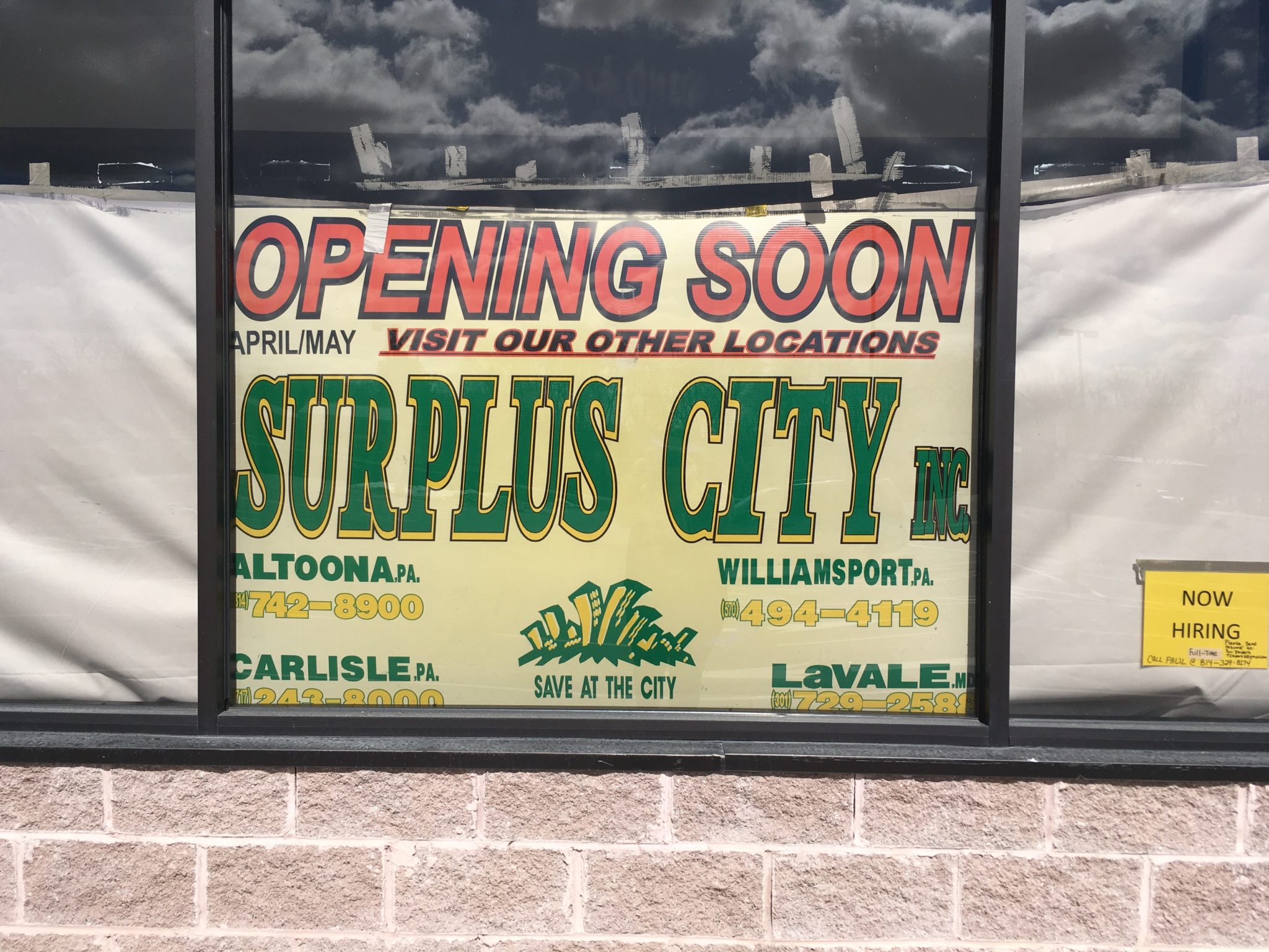 Surplus City Opening in Chambersburg SHIP SAVES