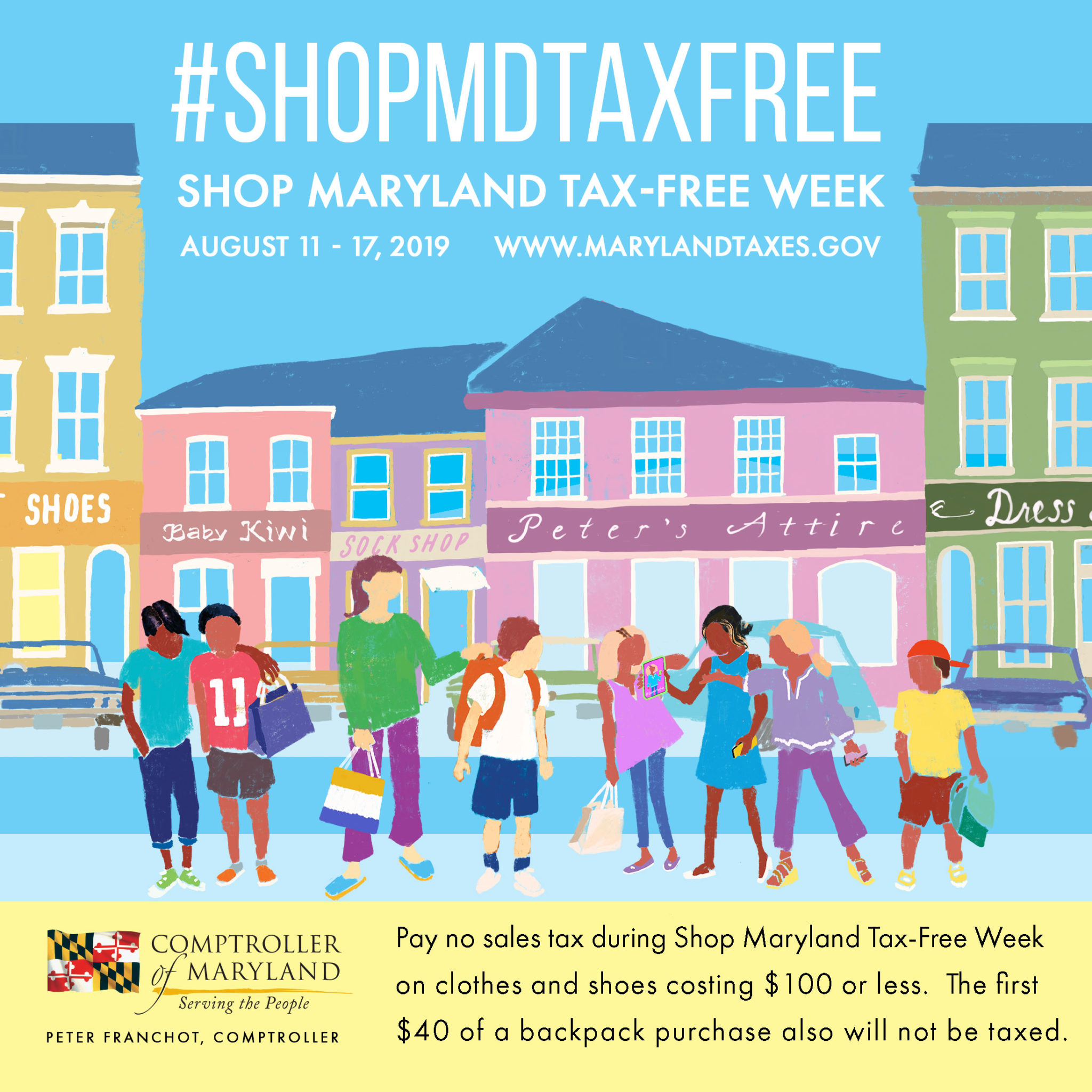 Shop Maryland TaxFree Week August 11 August 17 SHIP SAVES