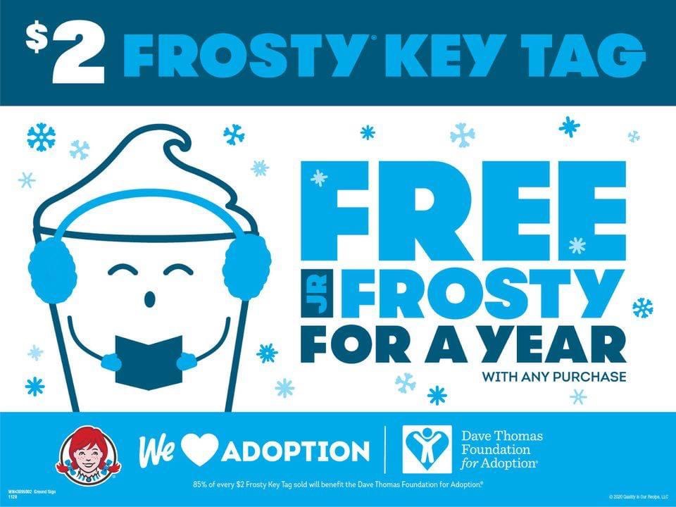 Wendy’s Frosty Key Tag 2021 2 Gets You Frosties for a Year SHIP SAVES