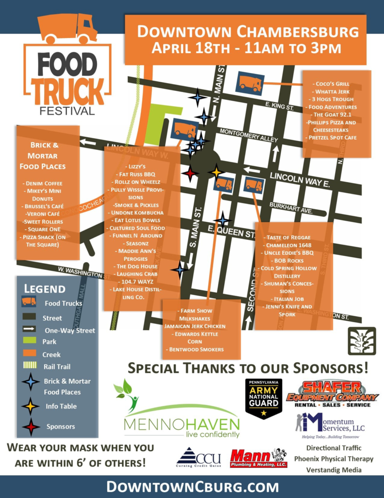 Downtown Chambersburg’s Food Truck Festival April 18 SHIP SAVES