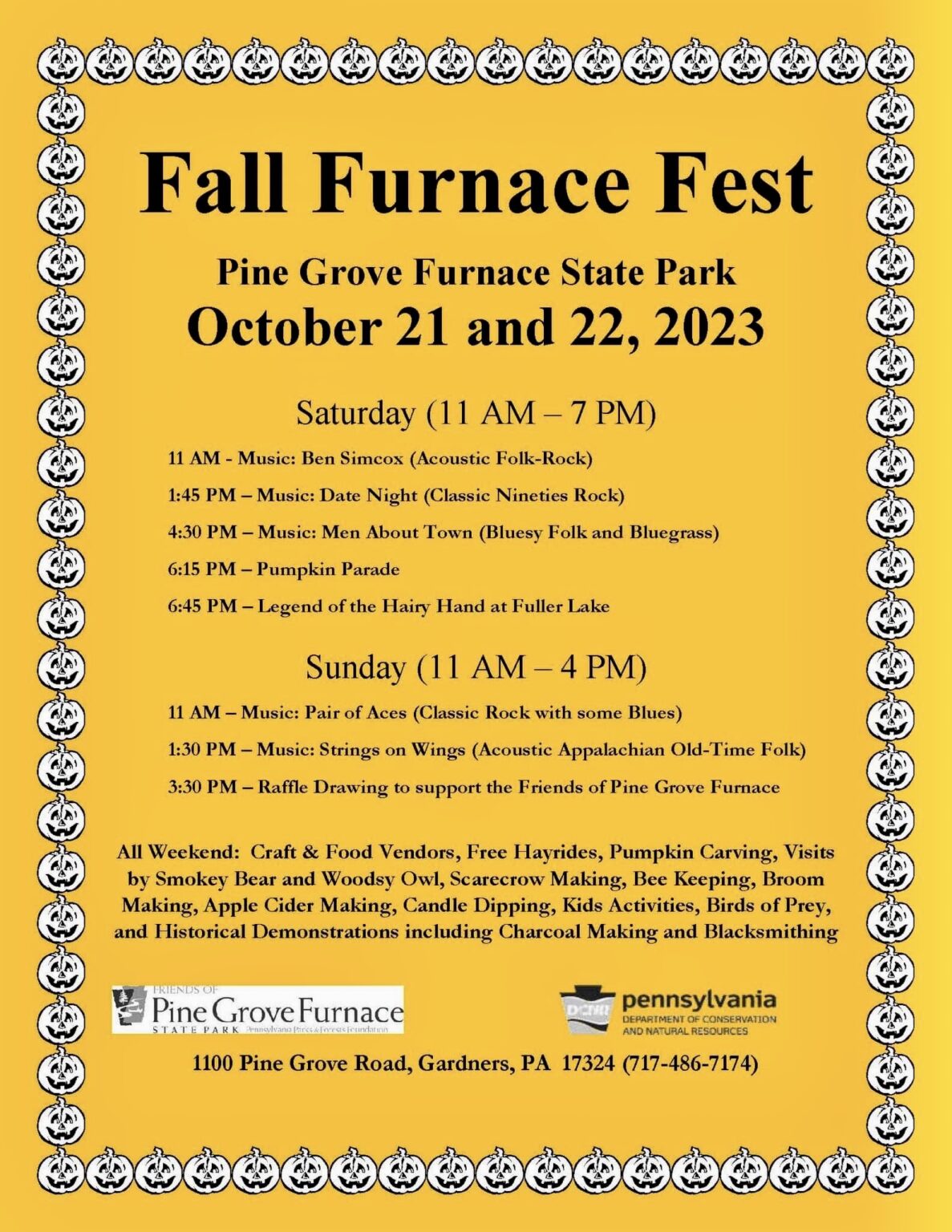 Fall Furnace Fest at Pine Grove Furnace State Park SHIP SAVES